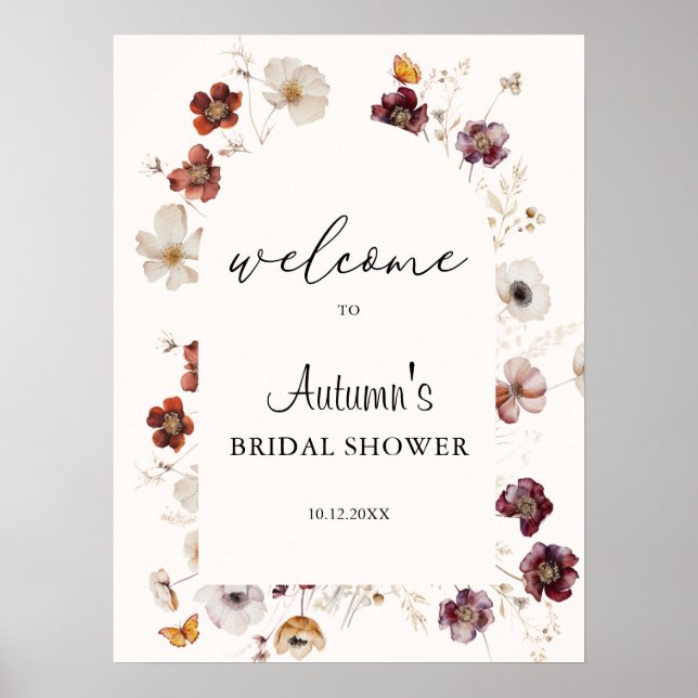 Poster Tombez amoureux Bienvenue au mariage bohème d'auto (Devant)