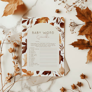 Poster Tombez Amoureux Jeu de Baby Shower 'Mots Embrouill