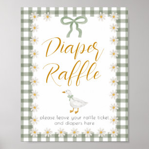 Poster Tombola de Lange Culotte Fleurie Verte à Carreaux 