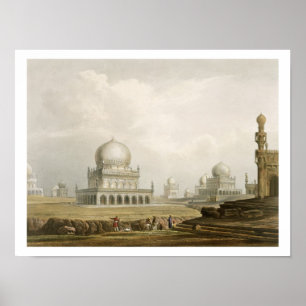 Poster Tombs of the Kings of Golconda in 1813, from Volum