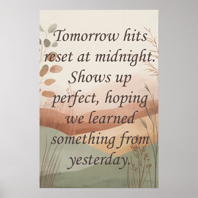 Poster Tomorrows (Devant)