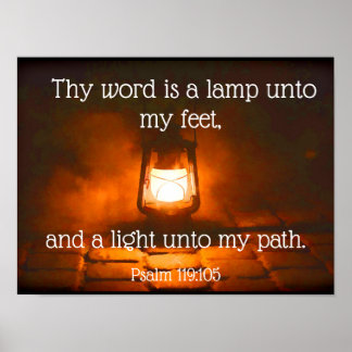 Poster Ton mot est une lampe à mes pieds Inspirationnel