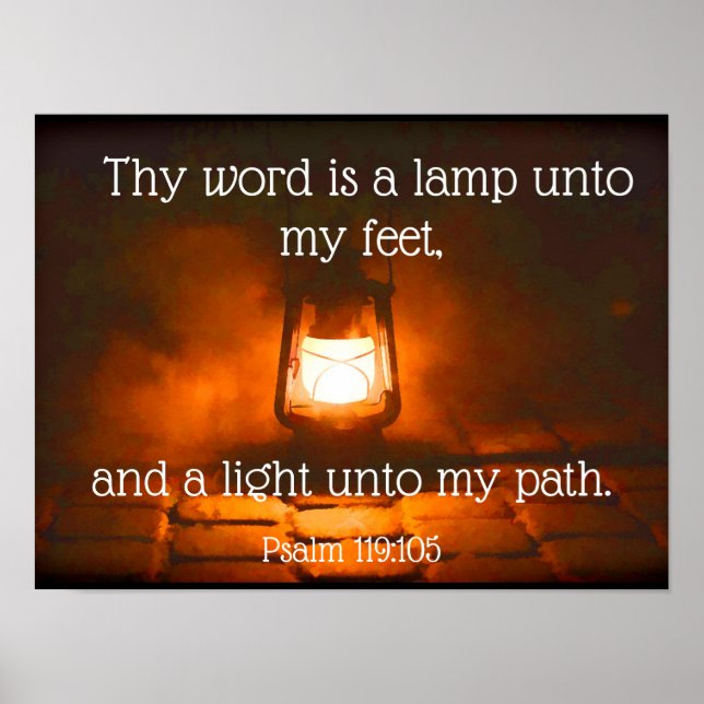 Poster Ton mot est une lampe à mes pieds Inspirationnel (Devant)