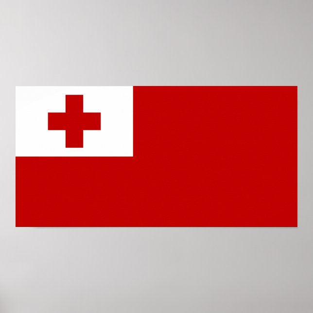 Poster Tonga - Drapeau Tongan (Devant)