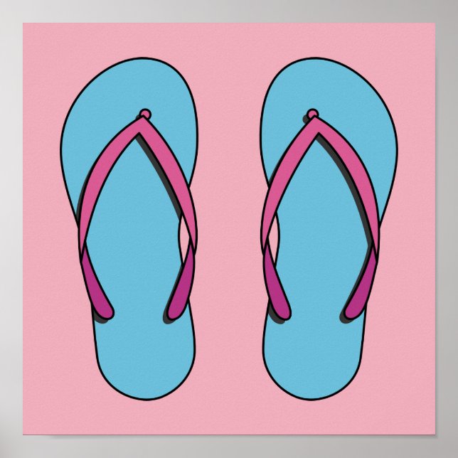 Poster Tongs de plage (Devant)