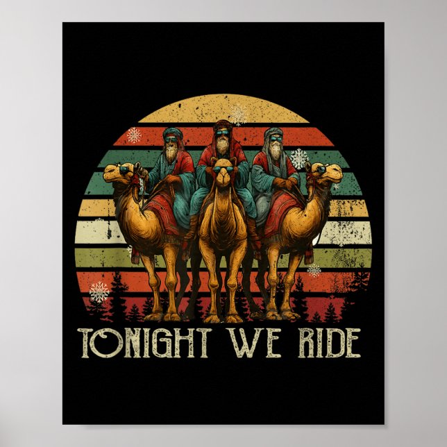 Poster Tonight We Ride Christmas, 3 Wise Men, Christian C (Devant)
