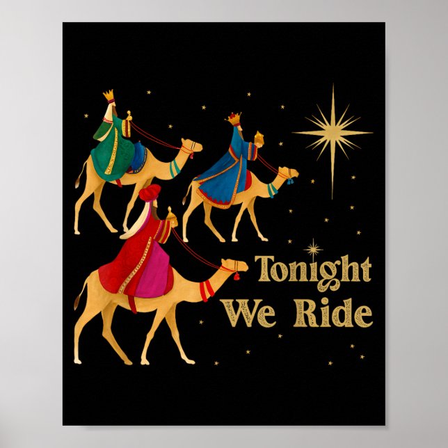 Poster Tonight We Ride Christmas 3 Wise Men Christian Chr (Devant)