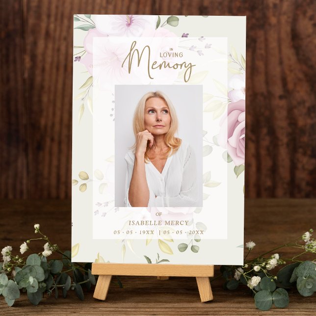 Poster Tons roses Botanique Floral traditionnel Photo Amu (Créateur téléchargé)