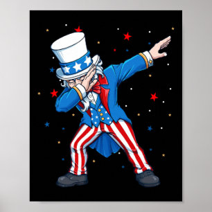 Poster Tonton Sam qui fait le dab pour le 4 juillet Enfan