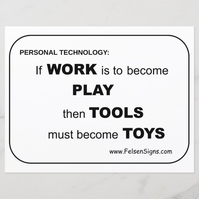 Poster - Tools / Toys (Front)