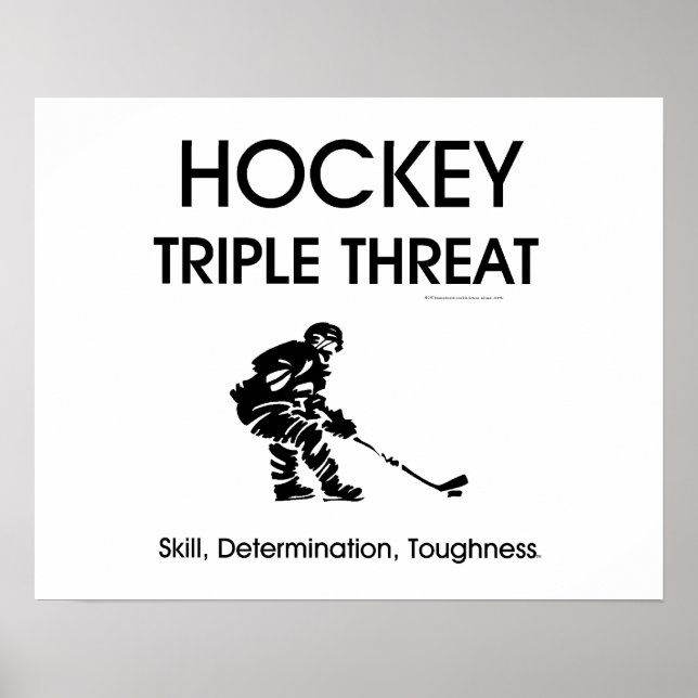 Poster Top Hockey triple menace (Devant)