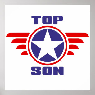 Poster Top Son : Meilleur Fils Cadeau Anniversaire