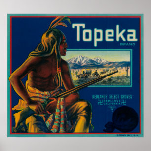 Poster Topeka Marque Citrus Étiquette