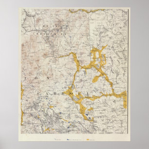 Poster Topographic and Glacial Map of New Hampshire 2