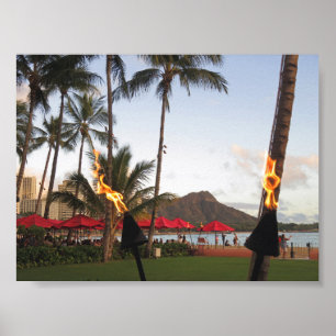 Poster Torches Waikiki Tiki