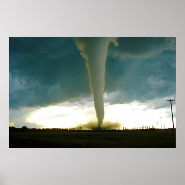 Poster Tornade de catégorie F5 approchant Elie Manitoba (Devant)