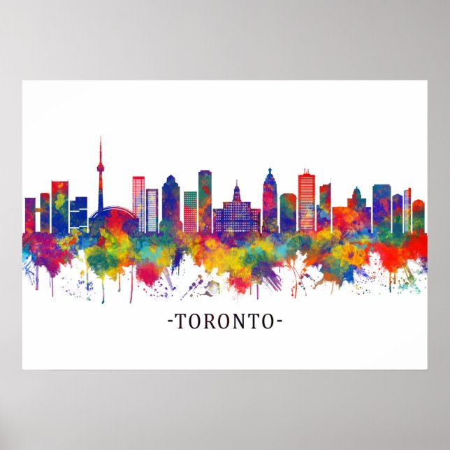 Poster Toronto Canada Skyline (Devant)