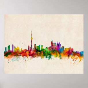 Poster Toronto Canada Skyline