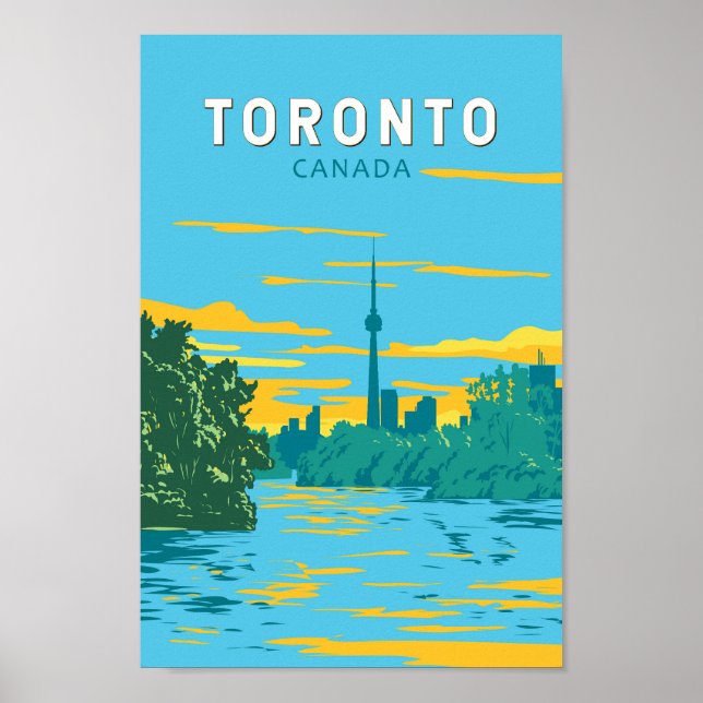 Poster Toronto Canada Travel Art Vintage (Devant)