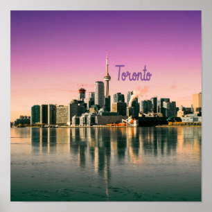 Poster Toronto Capital Ontario Canada City Skyline