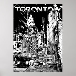 Poster ࿗ Toronto, collage noir et blanc
