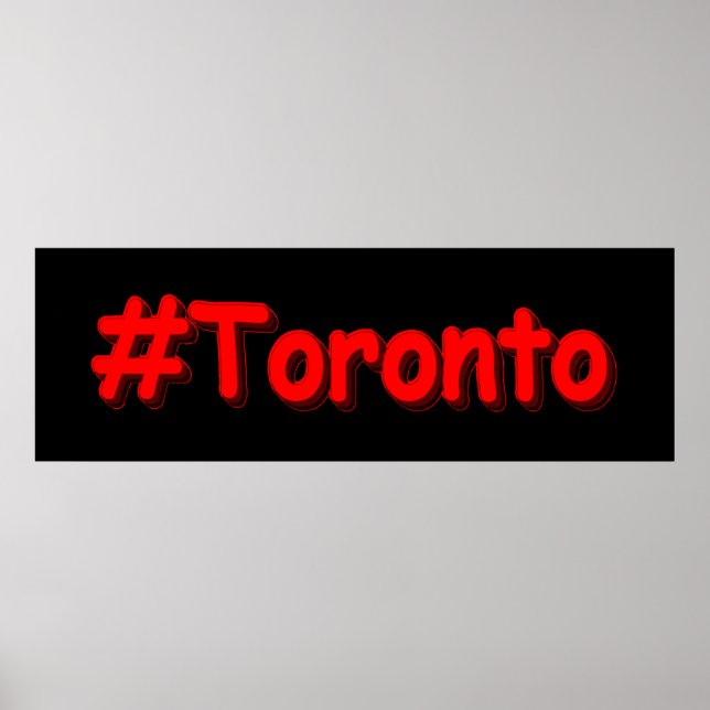Poster "#Toronto" Joli design. Commandez dès maintenant  (Devant)