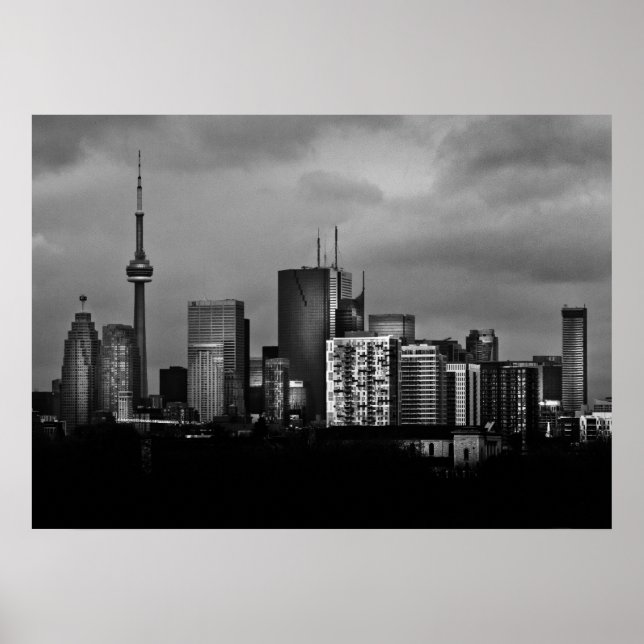 Poster Toronto Skyline From The Pape Ave Bridge No 3 (Devant)
