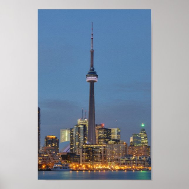 Poster Toronto Skyline la nuit (Devant)