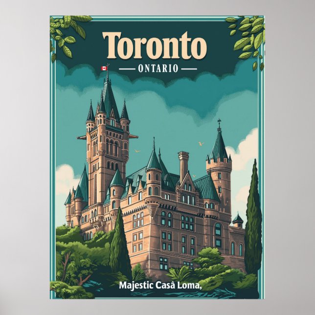Poster Toronto : Vintage Casa Loma (Devant)