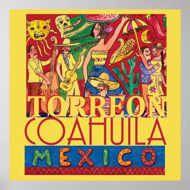 Poster TORREON Mexique (Devant)