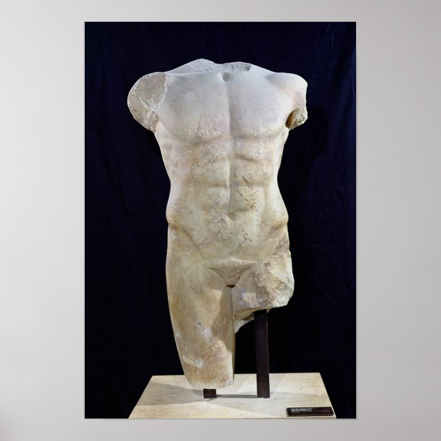 Poster Torse mâle de Miletus, c.480 av. (Devant)