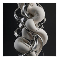 Torsion Chrome Vertical - Abstrait 3D Premium