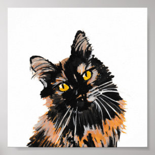 Poster Tortoiseshell Cat Print
