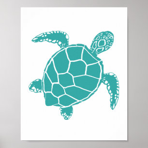 Poster Tortue bleue