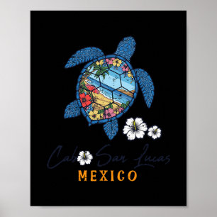 Poster Tortue Cabo San Lucas Mexique Vacances Été Hommes 