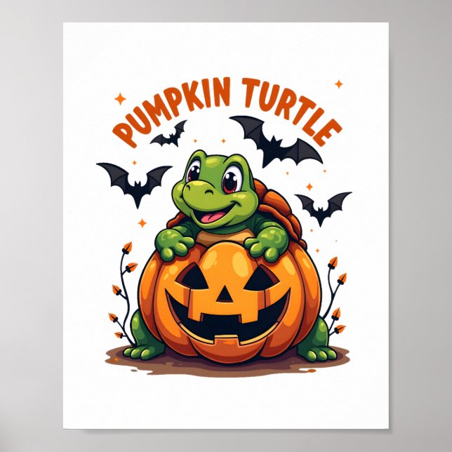 Poster Tortue citrouille (Devant)