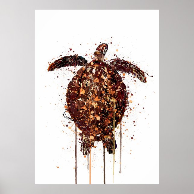 Poster Tortue Créature Marine (Devant)