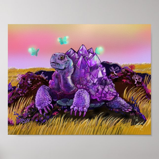 Poster Tortue cristallisée (Devant)