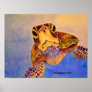 Poster Tortue dans votre visage