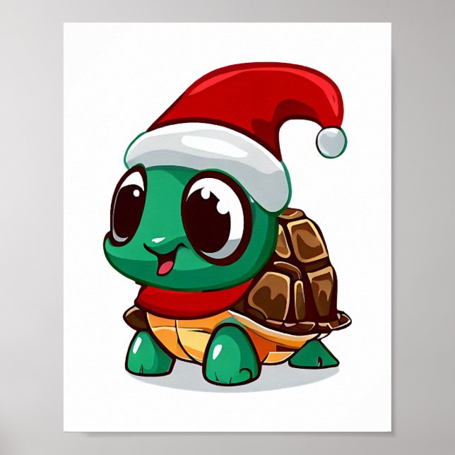 Poster Tortue de Noël (Devant)