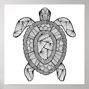 Poster Tortue inspirée 2