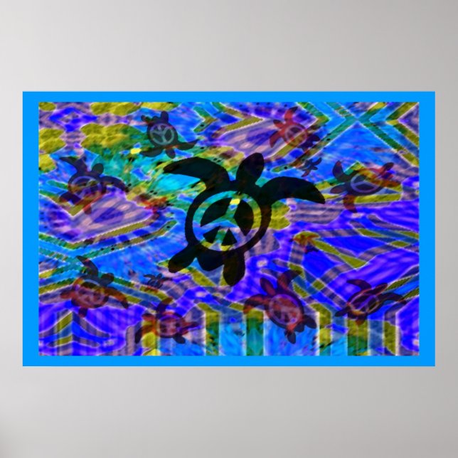 Poster Tortue pacifique (Devant)