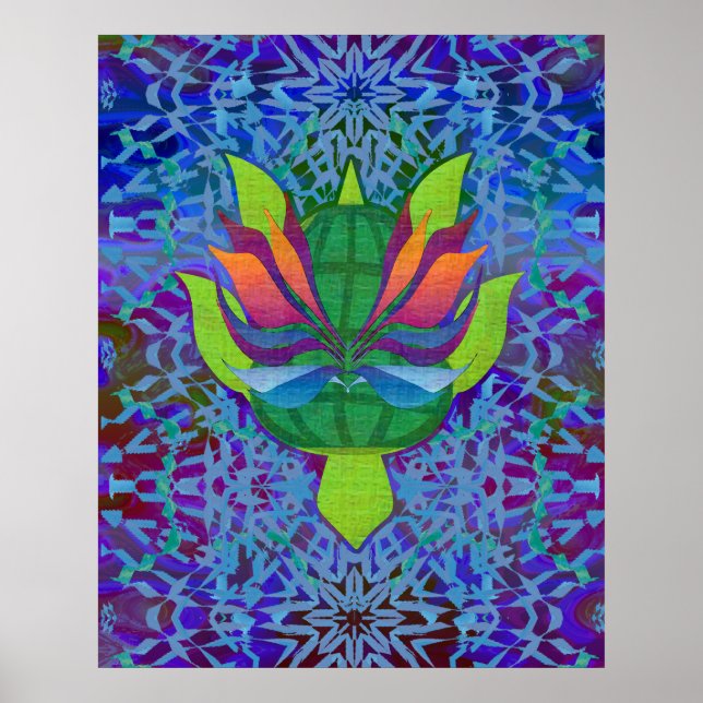 Poster Tortue volante (Devant)