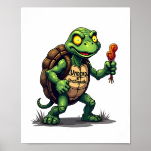 Poster Tortue Zombie