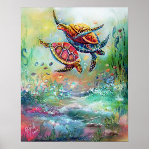 Poster Tortues de mer