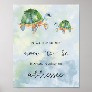 Poster Tortues marines - Aidez la maman occupée