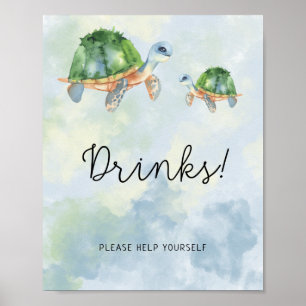 Poster Tortues marines - Boissons