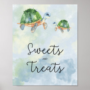 Poster Tortues marines - douceurs et friandises baby show