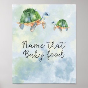 Poster Tortues marines - nom de cet aliment pour bébé aff