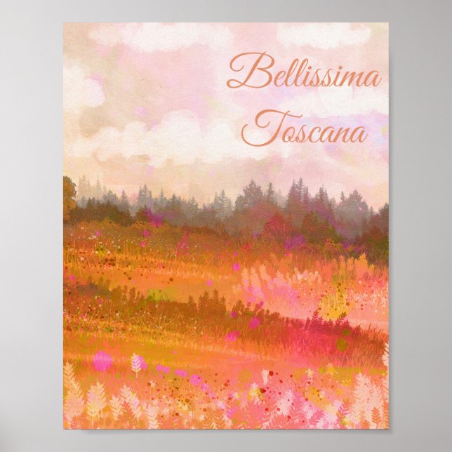 Poster *~* Toscane Bellissima Toscane Italien (Devant)